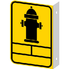 Borne d'incendie recto-verso